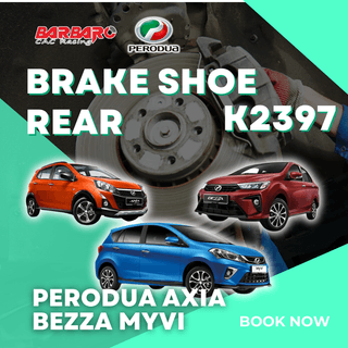 Barbaro Brake Shoe K2397 Rear for Perodua Axia Bezza Myvi