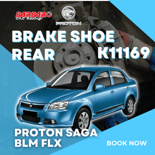 Barbaro Brake Shoe K11169 Rear for Proton Saga BLM FLX