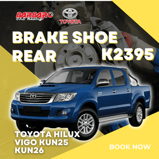 Barbaro Brake Shoe K2395 Rear for Toyota Hilux Vigo KUN25 KUN26