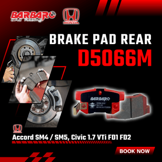 Barbaro Brake Pad D5066M Rear for Honda Accord SM4 / SM5, Civic 1.7 VTi FD1 FD2