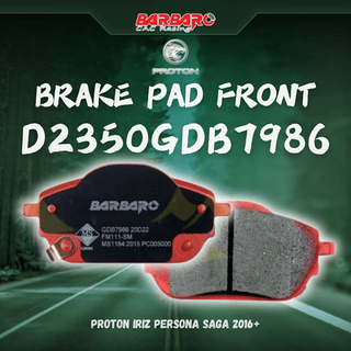 Barbaro Brake Pad D2350GDB7986 Front for Proton Iriz Persona Saga 2016+