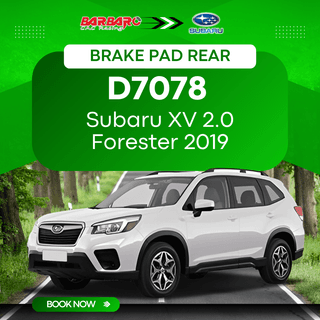 Barbaro Brake Pad D7078 Rear for Subaru XV 2.0 Forester 2019