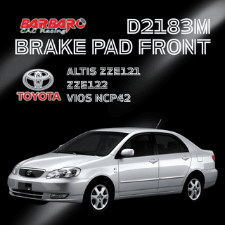 Barbaro Brake Pad D2183M Front for Toyota Altis ZZE121 ZZE122 Vios NCP42