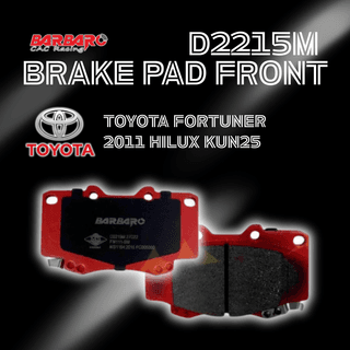Barbaro Brake Pad D2215M Front for Toyota Fortuner 2011 Hilux KUN25
