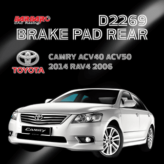 Barbaro Brake Pad D2269 Rear for Toyota Camry ACV40 ACV50 2014 Rav4 2006