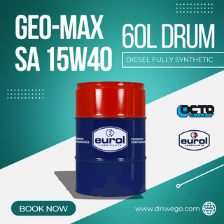 Eurol Geo-Max SA 15W40 60L Drum Diesel Fully Synthetic