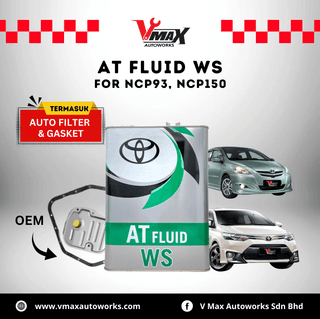Toyata AT Fluid Toyota WS ATF for Toyota 4 Litres (4L) + Auto Filter and Gasket
