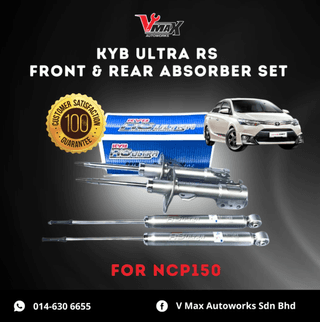 KYB Ultra RS Front & Rear Absorber Set For Toyota Vios NCP150