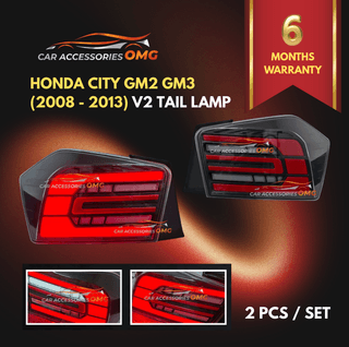 Honda City GM2 GM3 2008 - 2013 V2 Dynamic Tail Lamp With Signal Running