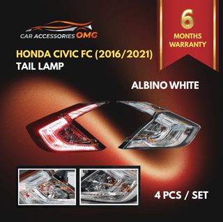 Honda Civic FC 2016 - 2021 Tail Lamp Tail light (Albino White)