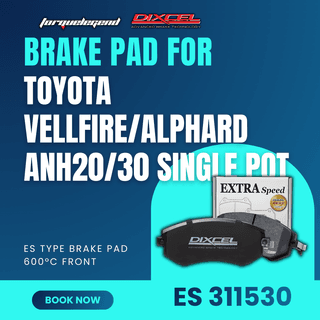 (TOYOTA VELLFIRE/ALPHARD ANH20/30 SINGLE POT) DIXCEL BRAKE PAD ES TYPE 600C