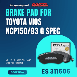 (TOYOTA VIOS NCP150/93 G SPEC) DIXCEL BRAKE PAD ES TYPE 600C
