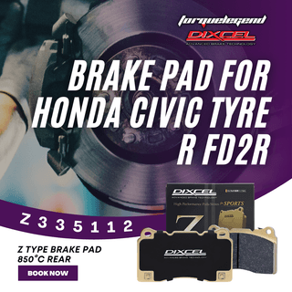 (HONDA CIVIC TYRE R FD2R) DIXCEL BRAKE PAD Z TYPE 850C