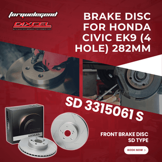 (HONDA CIVIC EK9 (4 HOLE) 282MM ) DIXCEL BRAKE DISC SD TYPE