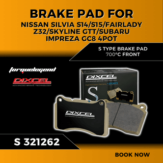 (NISSAN SILVIA S14/S15/FAIRLADY Z32/SKYLINE GTT/SUBARU IMPREZA GC8 4POT) DIXCEL BRAKE PAD S TYPE 700C