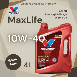 Valvoline MaxLife 10W-40 API SN Plus High Mileage Engine Oil 4L