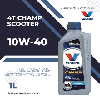 Valvoline 4T Champ Scooter 10W-40 SL JASO MB Motorcycle Oil 1L