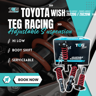 TOYOTA WISH ZGE20G 2012-2016/ ZGE20W 2009~2016 TEG RACING Adjustable Suspension Hi Low Body Shift (Serviceable)