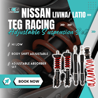 Nissan Livina / Latio TEG RACING Adjustable Suspension Set Hi Low Body Shift Adjustable Absorber Set
