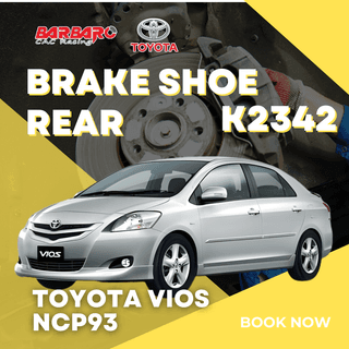 Barbaro K2342 Brake Shoe Rear Toyota Vios NCP93
