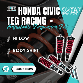 TEG Racing Adjustable EK/SO4, EG/SR4 Adjustable Suspension Set(Boleh Service)Hi Low Body Shift