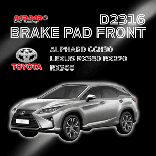 Barbaro D2316 Brake Pad Front Toyota Alphard GGH30 Lexus RX350 RX270 RX300