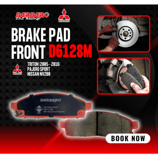 Barbaro D6128M Brake Pad Front Mitsubishi Triton 2005β2016 Pajero Sport Nissan NV200