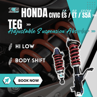Honda Civic ES 1.7 ET 2.0 (Boleh Service) TEG Adjustable Suspension Absorber High Low Bodyshift CIVIC S5A 1.7/2.0