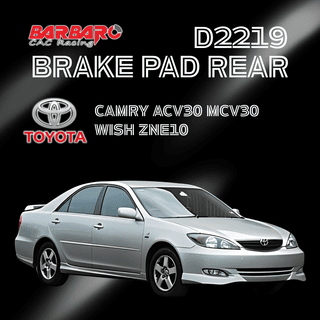 Barbaro D2219 Brake Pad Rear Toyota Camry ACV30 MCV30 Wish ZNE10