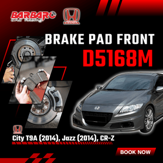 Barbaro D5168M Brake Pad Front Honda City T9A 2014 Jazz 2014 CR-Z